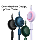 Retractable 100W 3 in 1 Fast USB Cable | TYPE C , Micro , Apple