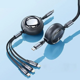 Retractable 100W 3 in 1 Fast USB Cable | TYPE C , Micro , Apple