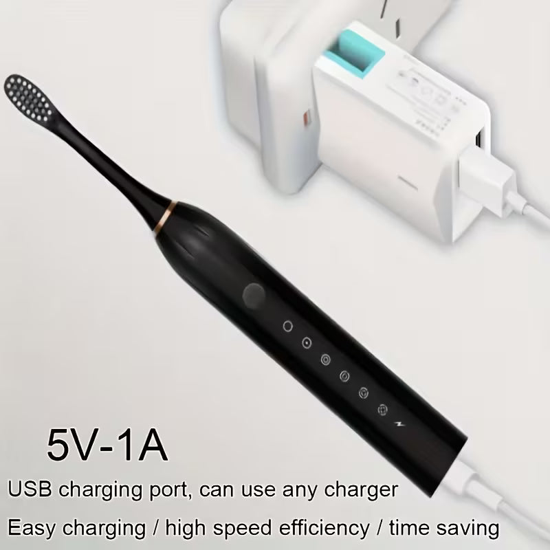 Rechargeable Electric Toothbrush with 3 Replacement Brush Heads