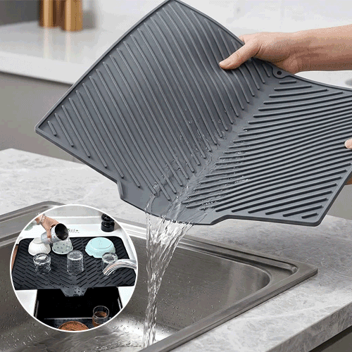 Silicone Dish Drying Mat for Kitchen Counter