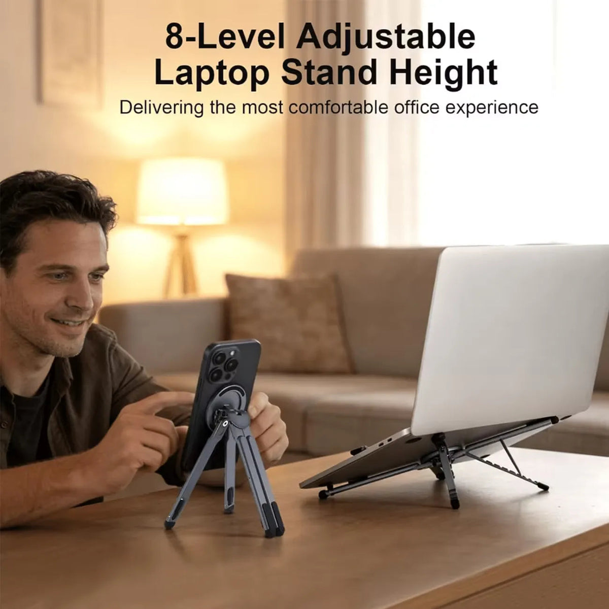 5 in 1 Magnetic Foldable Stand for Phone Tablet and Laptop