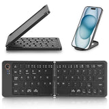 11 Inch Foldable & Rechargeable Bluetooth Keyboard With Free Phone Stand