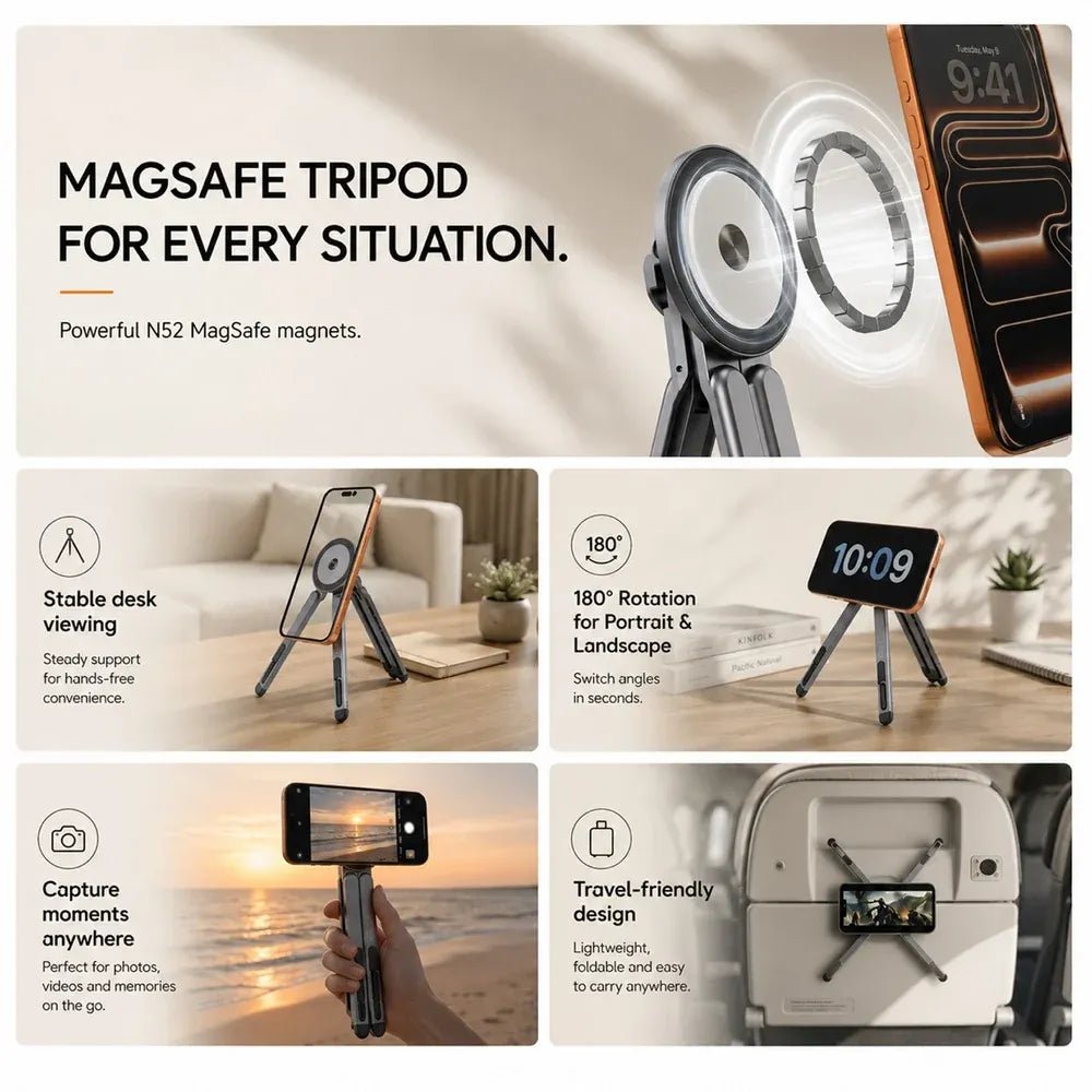 5 in 1 Magnetic Foldable Stand for Phone Tablet and Laptop